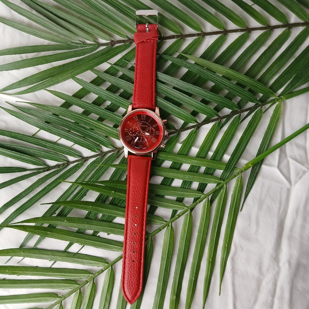 New Red Geneva Platinum Watch